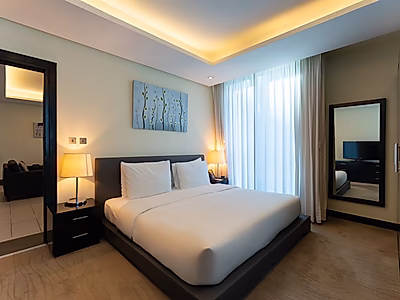 شقة مخدومة غرفة نوم واحدة بأسلوب فاخر