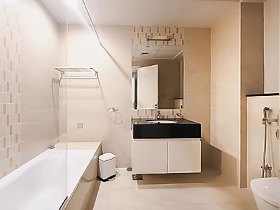 شقة فاخرة غرفة وصالة مفروشة للبيع في مارينا لوسيل – سند ملكية جاهز