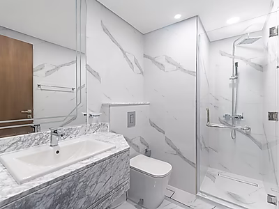 شقة جديدة كليًا للبيع بغرفتي نوم + غرفة خادمة | مرسى لوسيل