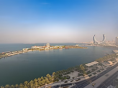 شقة جديدة كليًا للبيع بغرفتي نوم + غرفة خادمة | مرسى لوسيل