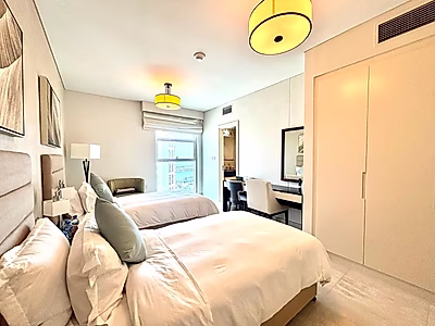 شقة أنيقة 3 غرف نوم | إطلالة مميزة | مفروشة بالكامل