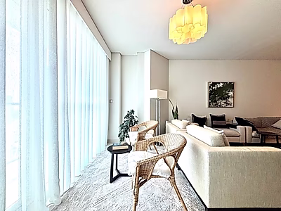 شقة أنيقة 3 غرف نوم | إطلالة مميزة | مفروشة بالكامل