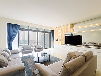 شقة رائعة مكونة من غرفتي نوم + غرفة خادمة للإيجار | إطلالات خلابة على البحر والمدينة