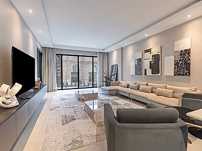 شقة مميزة من غرفتي نوم للإيجار | أثاث فاخر من علامات تجارية | مدينة لوسيل الترفيهية