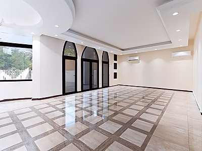 فيلا مستقلة بست غرف نوم + غرفة نوم رئيسية | موقف سيارات | مسبح ومصعد | بحيرة