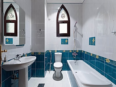 فيلا مستقلة بست غرف نوم + غرفة نوم رئيسية | موقف سيارات | مسبح ومصعد | بحيرة