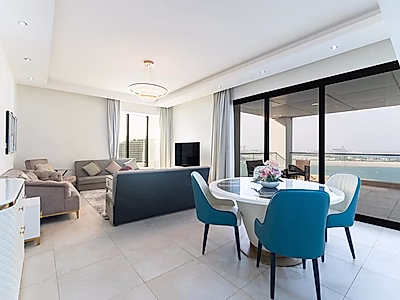 إطلالة بحرية كاملة | شقة غرفة نوم واحدة أنيقة | مفروشة بالكامل | قلب لوسيل