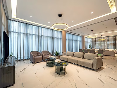 شبه مفروش | 6 أشخاص + خادمة/سائق | فيلا ضمن مجمع سكني | اللؤلؤة