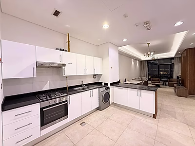 غرفتا نوم | مفروشة بالكامل | إطلالة على المدينة وجزيرة ماها | مرسى لوسيل