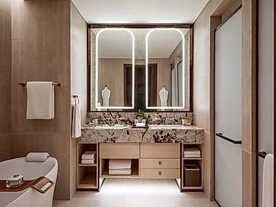 سكن فندقي مفروش بغرفة نوم واحدة في لوسيل مع مرافق صحية متكاملة