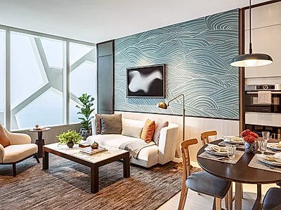 سكن فندقي مفروش بغرفة نوم واحدة في لوسيل مع مرافق صحية متكاملة