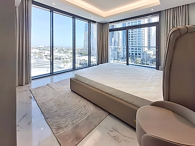 شقة فاخرة بغرفتي نوم بإطلالة بحرية