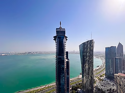 Premium 201 sqm Office with Large Balcony in Prime West Bay Tower