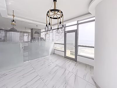 مكتب بإطلالة بحرية مع شرفة خاصة كبيرة | مرسى لوسيل