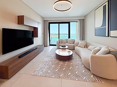 شقة حديثة بغرفة نوم واحدة وديكورات أنيقة