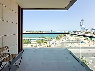 شقة حديثة بغرفة نوم واحدة وديكورات أنيقة