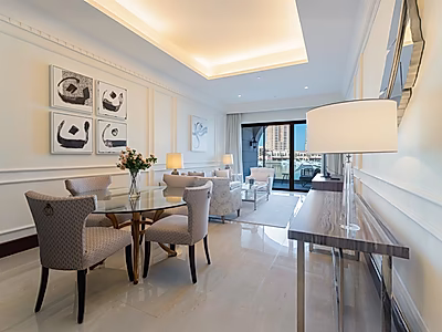 شقة أنيقة بغرفة نوم واحدة بتشطيبات فاخرة مع شرفة وإطلالة بحرية – سانت ريجيس مرسى أرابيا، اللؤلؤة