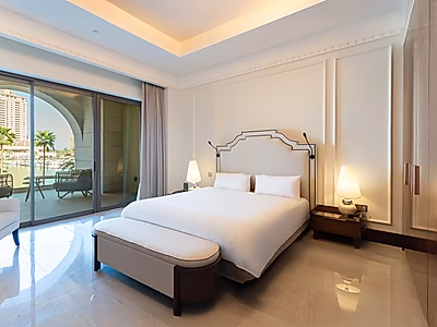 شقة أنيقة بغرفة نوم واحدة بتشطيبات فاخرة مع شرفة وإطلالة بحرية – سانت ريجيس مرسى أرابيا، اللؤلؤة