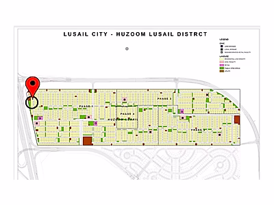 قطعة أرض مساحتها 400 متر مربع في هزوم لوسيل | تطل على طريق الخور السريع