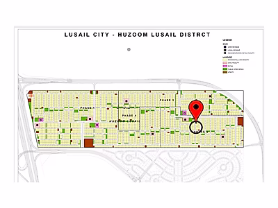 قطعة أرض مساحتها 555 متر مربع في هزوم لوسيل | المرحلة الثانية