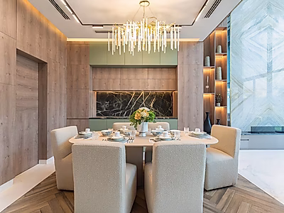 فيلا فاخرة 5 غرف + خادمة وسائق | مسبح خاص | روف تيراس | مفروشة بالكامل | جاردينو فيلاج – اللؤلؤة