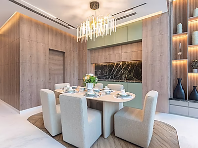 فيلا فاخرة 5 غرف + خادمة وسائق | مسبح خاص | روف تيراس | مفروشة بالكامل | جاردينو فيلاج – اللؤلؤة