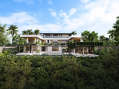 مسكن الجامع – فيلا فاخرة مميزة مع منتجع صحي على السطح وإطلالات على المحيط