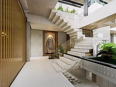 مسكن الجامع – فيلا فاخرة مميزة مع منتجع صحي على السطح وإطلالات على المحيط