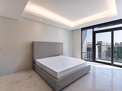 شقة جديدة كلياً بغرفتي نوم وشرفة في مرسى لوسيل | مفروشة بالكامل