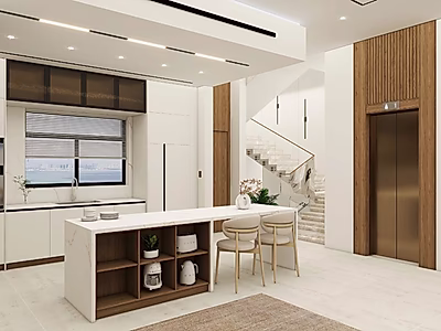 فيلا فاخرة 4 غرف نوم | موقع مميز على الواجهة البحرية | جزيرة قطيفان الجنوبية