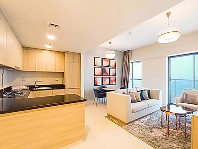 شقة أنيقة بغرفتين بتصميم عصري