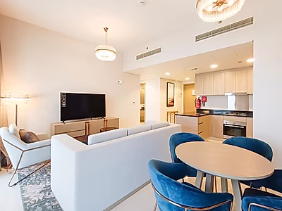 شقة أنيقة بغرفتين بتصميم عصري