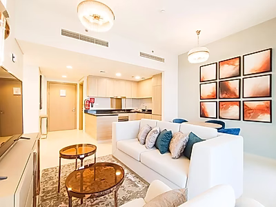 شقة أنيقة بغرفتين بتصميم عصري