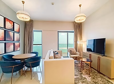 شقة أنيقة بغرفتين بتصميم عصري