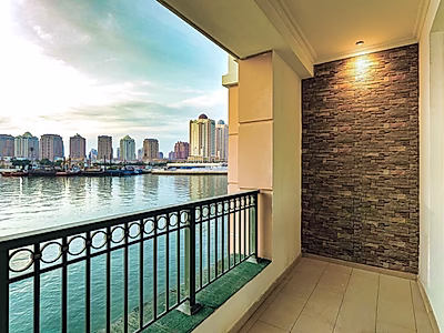 فواتير شاملة! استوديو أنيق مع إطلالات على الواجهة المائية