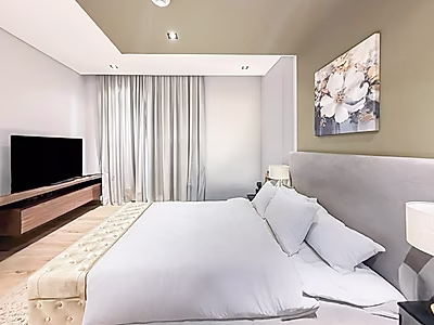 شقة غرفة نوم بإطلالة غروب مذهلة | مفروشة بالكامل | مارينا لوسيل | أفضل فرصة استثمارية