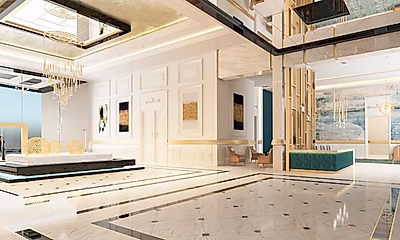 Chic Studio with Luxurious Finishes