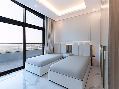 شقة فاخرة بغرفتي نوم مع تشطيبات رائعة