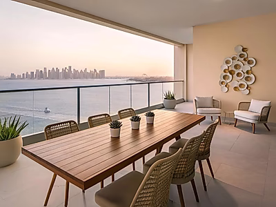 شقة فاخرة بغرفتي نوم + غرفة للخادمة | فور سيزونز ريزيدنس ذا بيرل | على شاطئ البحر | استثمار مثالي ومنزل لقضاء العطلات