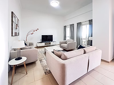 شقة مفروشة بالكامل بغرفتي نوم مع فواتير مشمولة