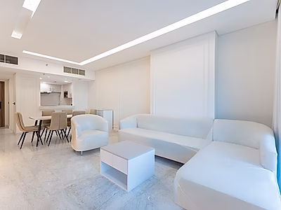 شقة فاخرة بغرفتين تشطيب رائع