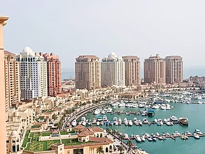1BR+OFFICE CONVERTED INTO 2BR | HIGH FLOOR | PARTIAL MARINA & SEA VIEWS | PORTO ARABIA