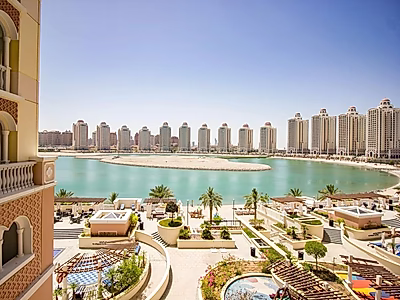 شقة أنيقة غرفة نوم واحدة بإطلالة مباشرة على البحر – اللؤلؤة