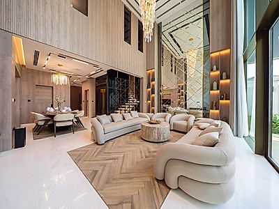 فيلا عصرية | ٥ غرف نوم + خادمة + سائق + مخزن | مفروشة بالكامل | سند ملكية جاهز