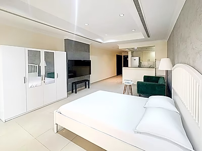 استوديو مفروش بالكامل للإيجار في اللؤلؤة | شامل جميع الفواتير