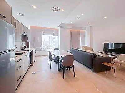 شقة أنيقة بغرفة نوم واحدة مع لمسة فاخرة