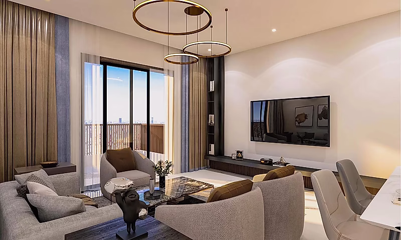 Elevated Corner 2-Bedroom | Higher Floor | Bright Living in Lusail - Photo 1