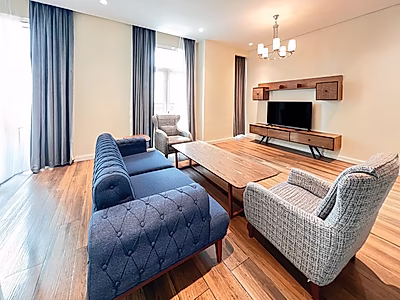 شقة مؤثثة بالكامل بغرفتي نوم في اللؤلؤة