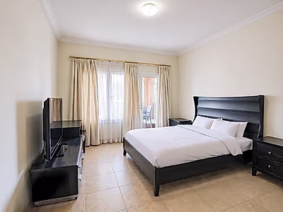 Spacious 2BR in Porto Arabia | Large Balcony & Partial Marina View | Great Value