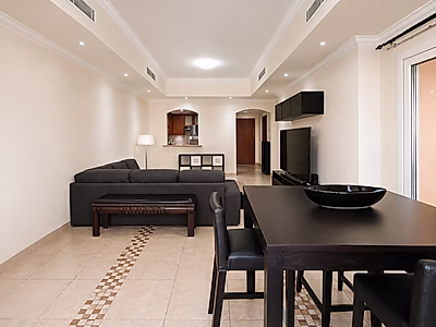 Spacious 2BR in Porto Arabia | Large Balcony & Partial Marina View | Great Value